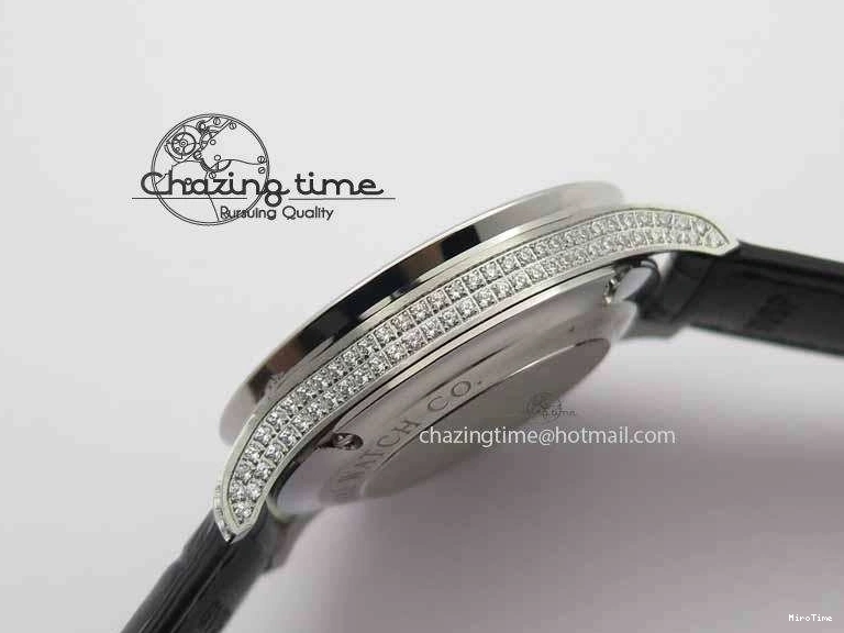 MIROTIME 0415 Portuguese IW3714 Diam ZF V2 1:1 Best Edition Black Dial On Black Leather Strap A79350 (Slim Movement) Lightweight 7245